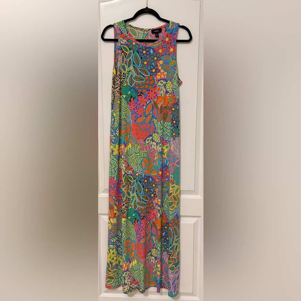 Colorful Floral Patterned Maxi Dress